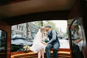 Admiraal Heijn trouwfoto aan boord