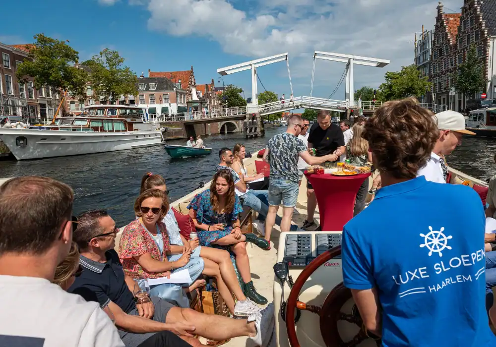 Group of people on a boat in Haarlem