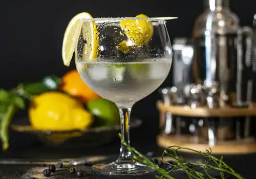 Gin und Tonic auf einem Tisch