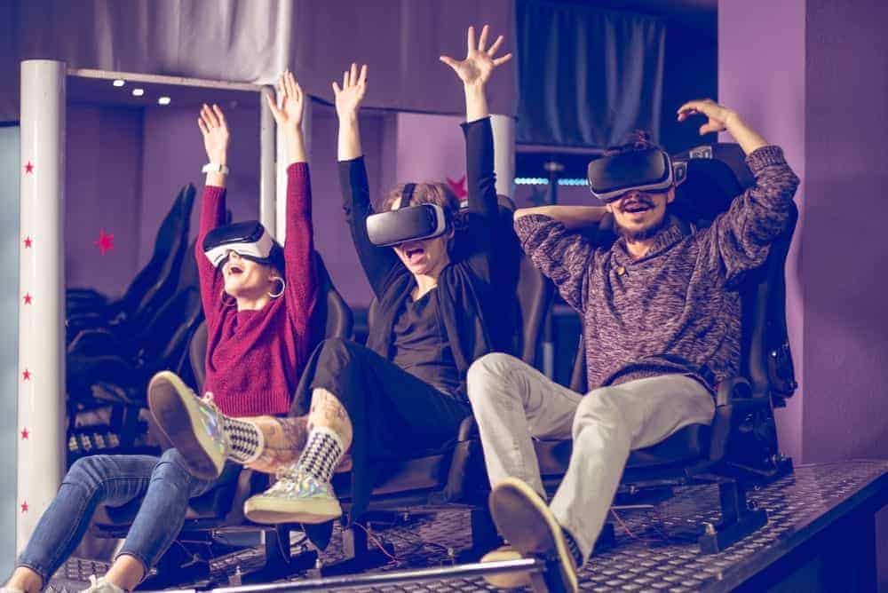 Mensen in een 5D experience