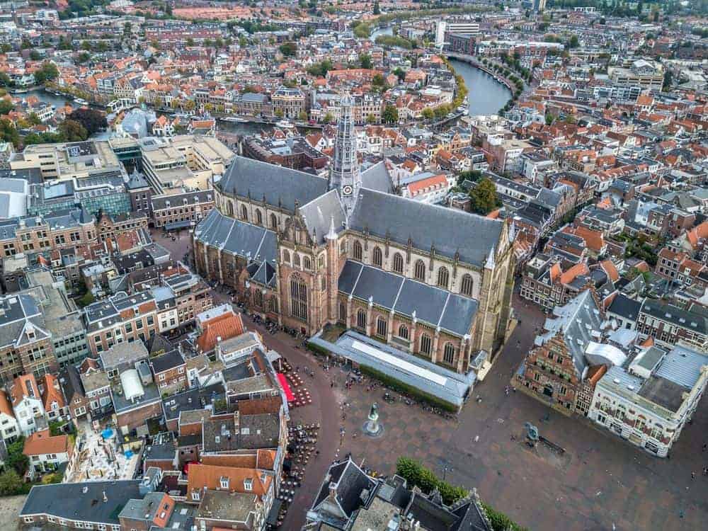 Haarlem centrum met uitzicht op grote markt