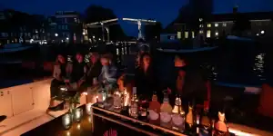 Luxury evening boat tour of Amsterdam – traditional boat – atmospheric photo 1