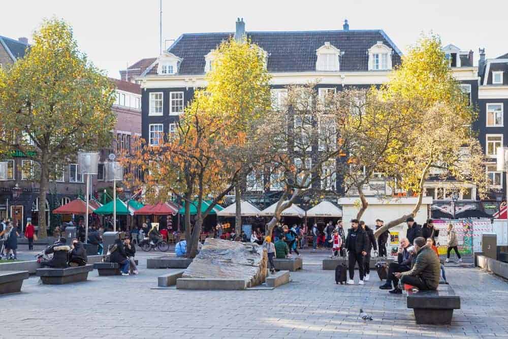 Rembrandt-Platz in Amsterdam
