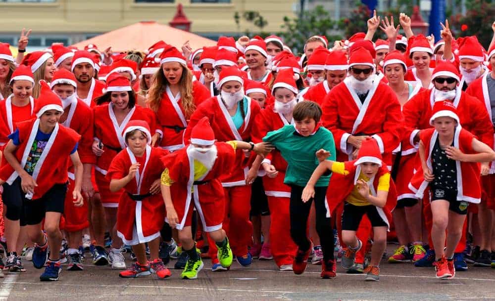 Santa Run tijdens kerstdagen
