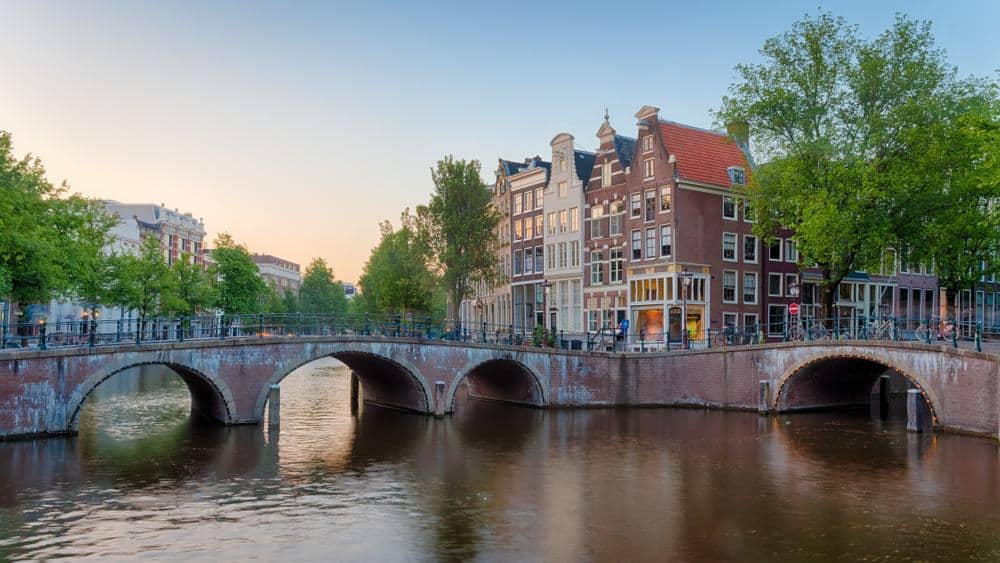 Tower lock bridge in Amsterdam