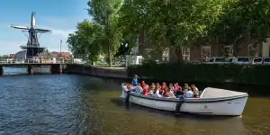 Boating on the canals of Haarlem