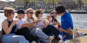 Drinking wine in Haarlem
