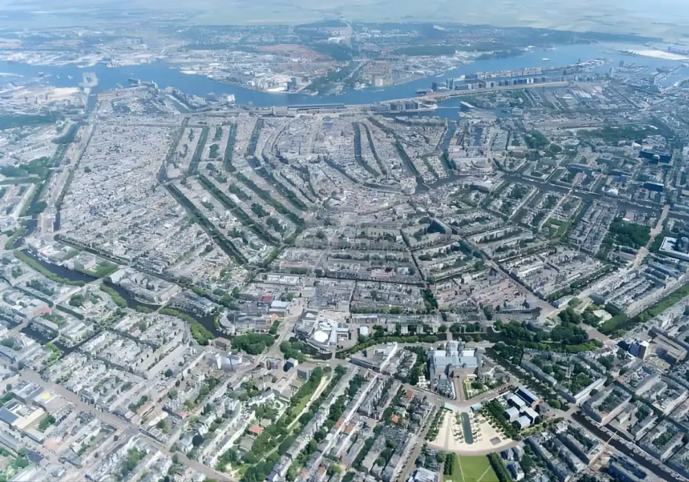 amsterdam grachten van bovenaf
